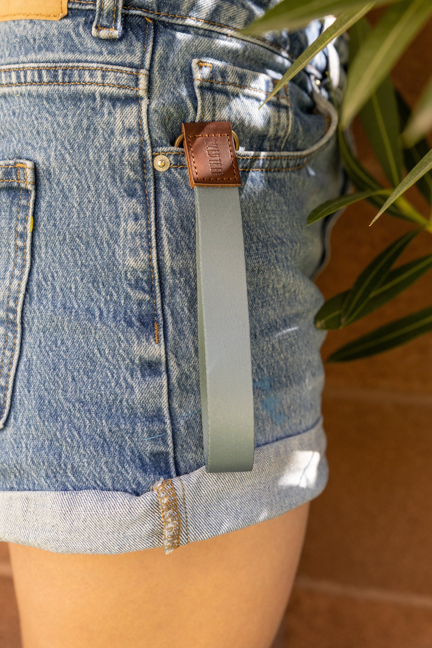 Solid-Colored Wristlet Keychain