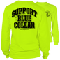 Support Blue Collar - Long Sleeve Hi-Vis T-Shirt