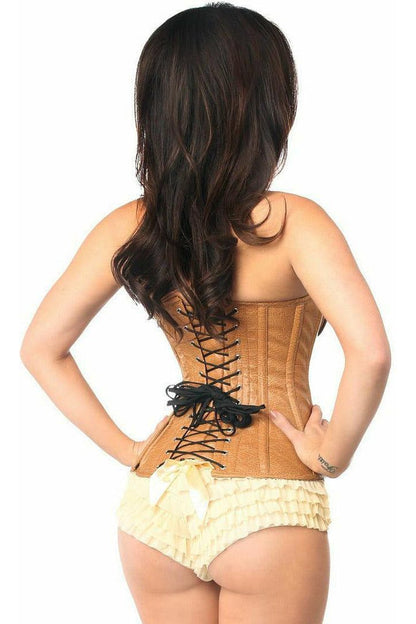 Top Drawer Faux Leather Steel Boned Ren Faire Corset