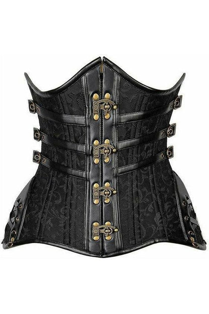 Top Drawer CURVY Steampunk Steel Double Boned Under Bust Corset