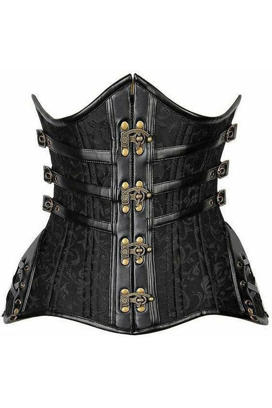 Top Drawer CURVY Steampunk Steel Double Boned Under Bust Corset