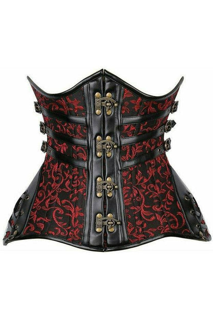 Top Drawer CURVY Steampunk Steel Double Boned Under Bust Corset