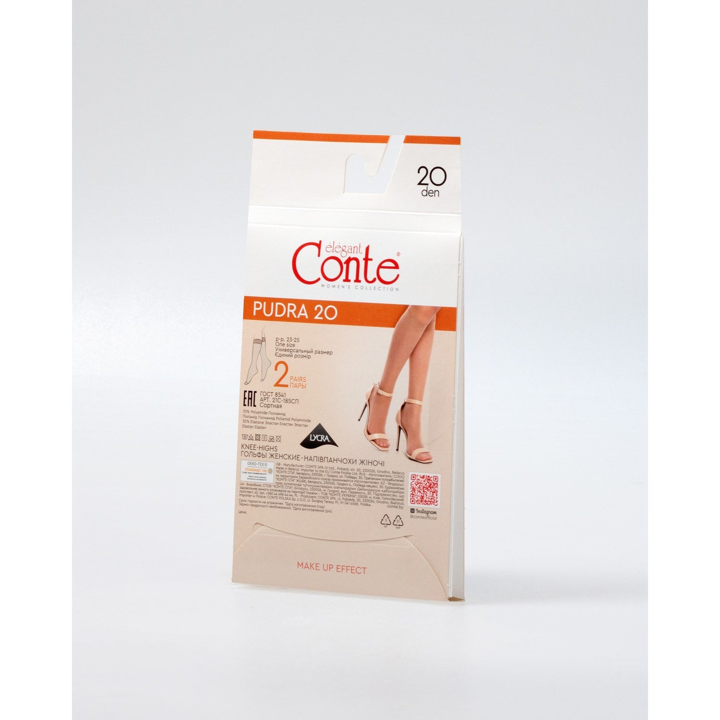 Knee Highs Conte Pudra 20 Den (2 pairs)