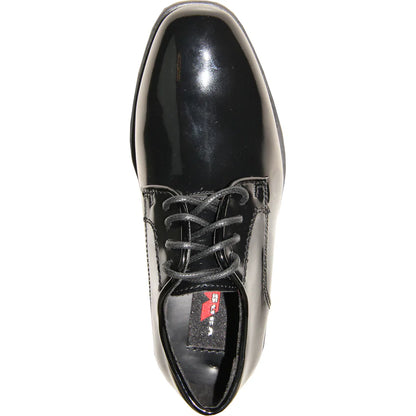 VANGELO Boy TUX-12KID Dress Shoe Formal Tuxedo for Prom & Wedding Black Patent