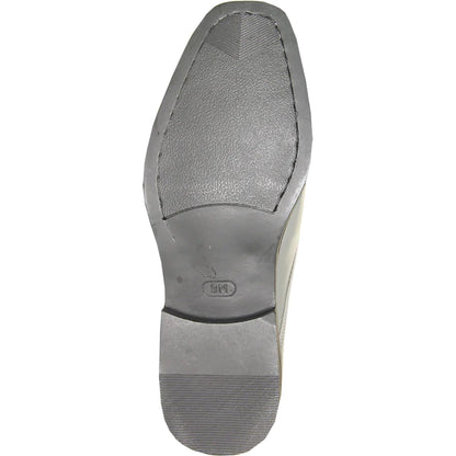 VANGELO Men Dress Shoe TUX-1 Oxford Formal Tuxedo for Prom & Wedding Grey Patent