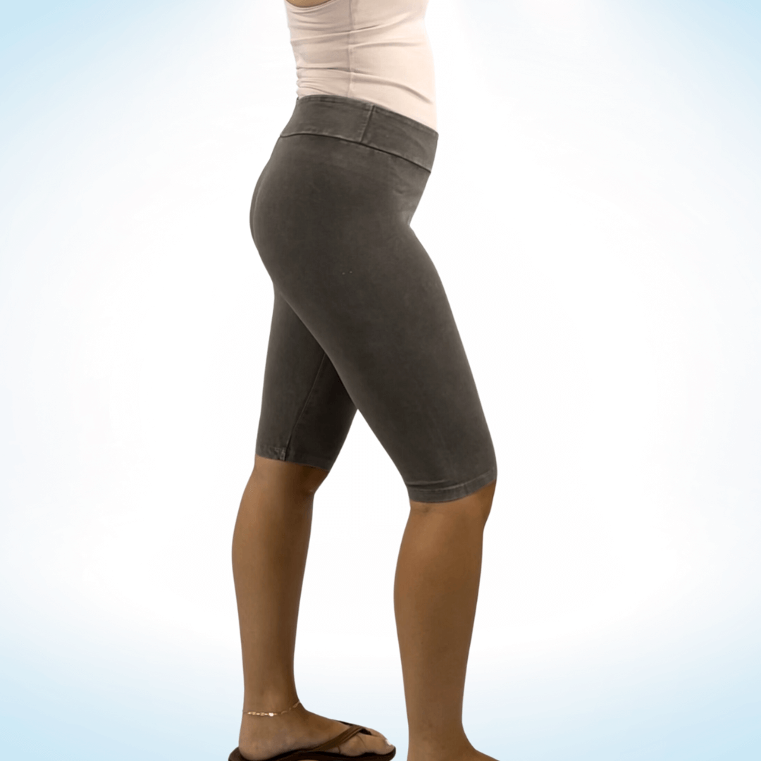 Ladies Longer Length Biker Shorts Made in USA