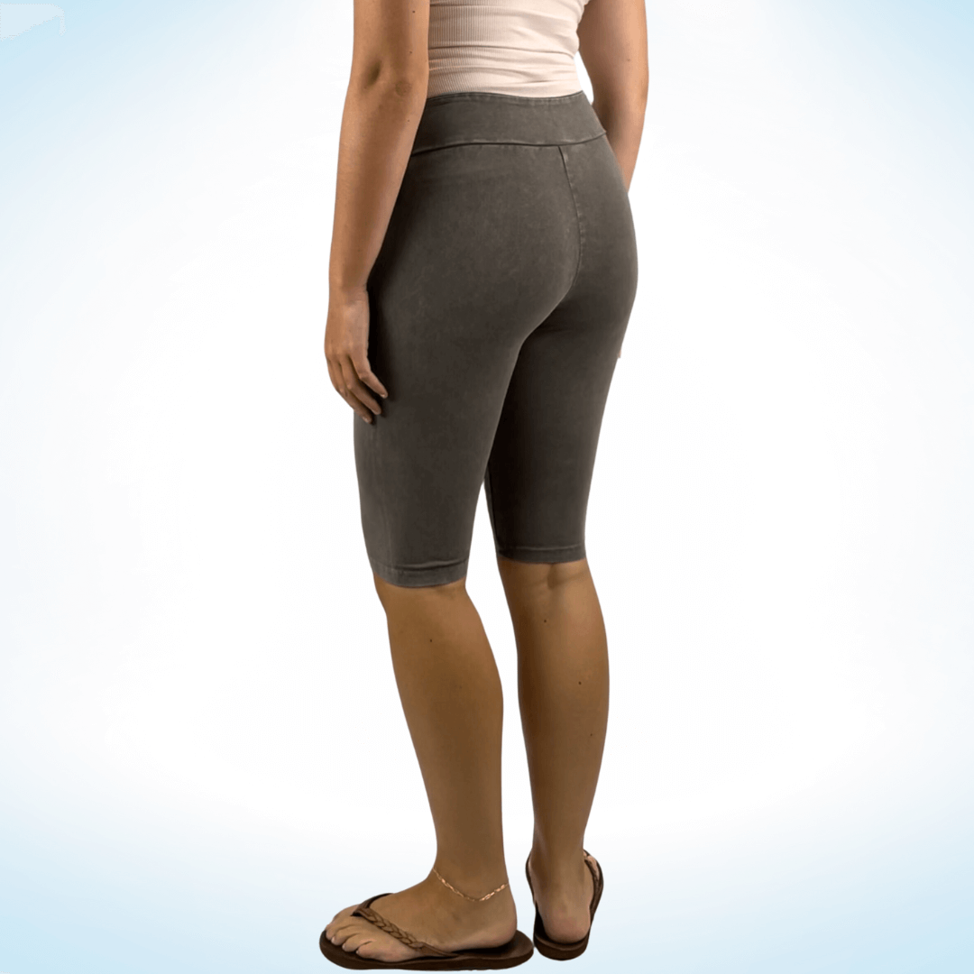 Ladies Longer Length Biker Shorts Made in USA