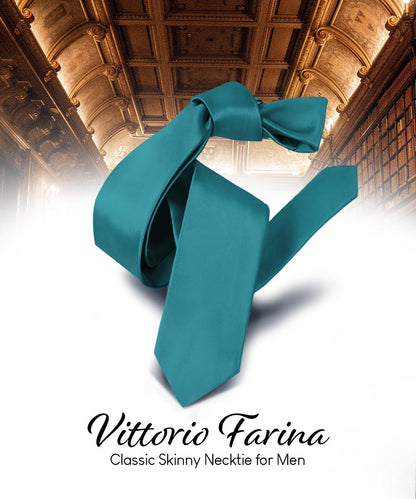Vittorio Farina Men's Satin Skinny Necktie