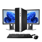 HP ProDesk 400 G4 – 4.00 GHz  – Black with Dual 24 Inch LCD and Keyboard & Mouse