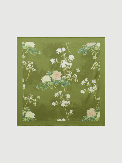 Floral Olive Kimono Robe