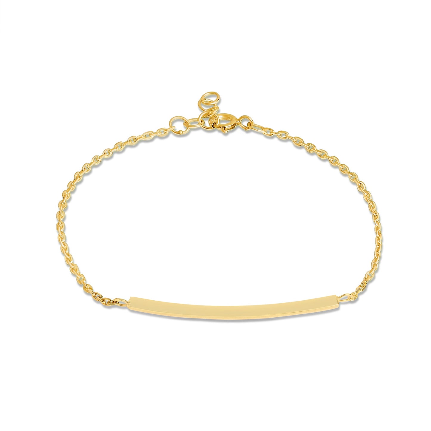 Mysha Personalized Curved Bar Pendant & Bracelet Set