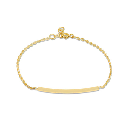 Mysha Personalized Curved Bar Bracelet