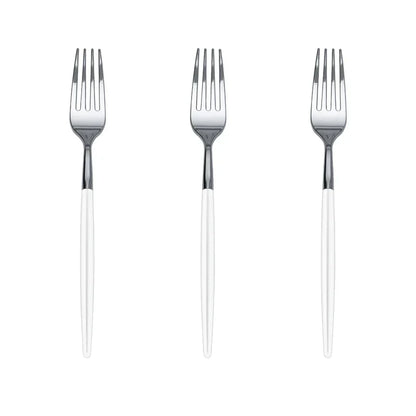 Trendables Forks White/Silver | 480 Count
