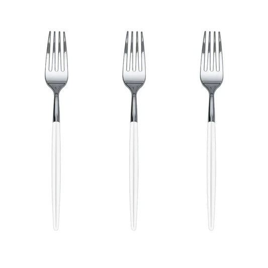 Trendables Forks White/Silver | 480 Count