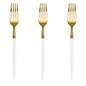 Trendables Forks White/Gold | 120 Count
