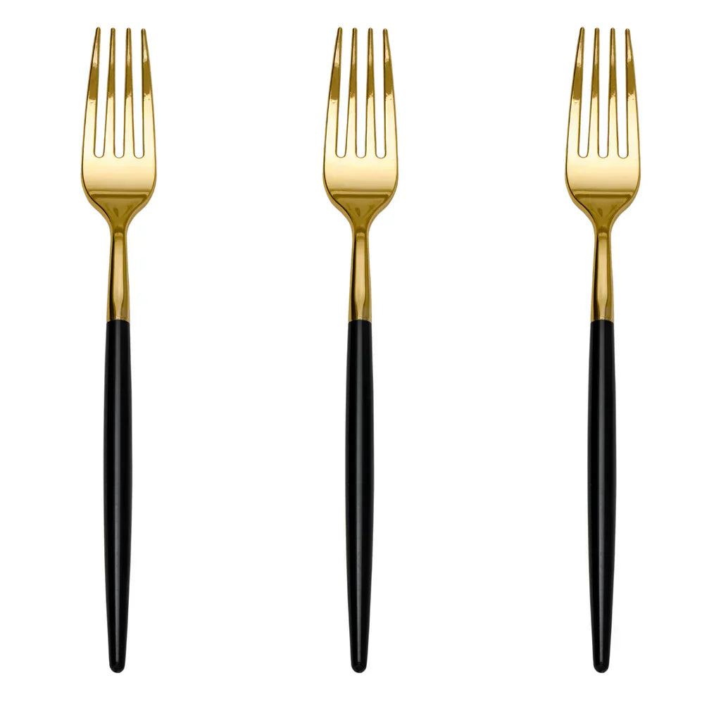 Trendables Forks Black/Gold | 480 Count