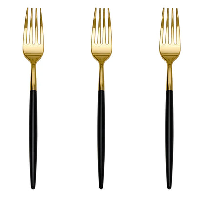 Trendables Forks Black/Gold | 480 Count