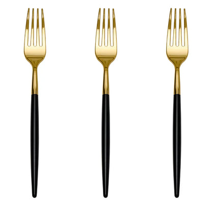 Trendables Forks Black/Gold | 120 Count
