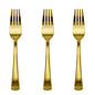 Exquisite Classic Gold Plastic Forks | 20 Count