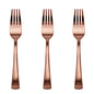 Exquisite Classic Rose Gold Plastic Forks | 20 Count