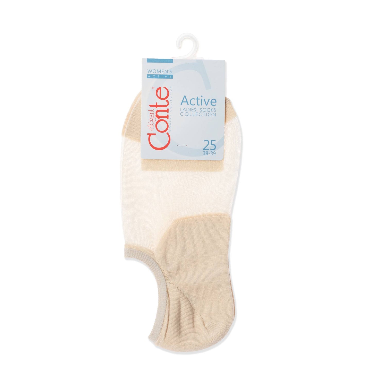 Cotton Ankle Socks Conte Active - Inserts Of Transparent Mesh