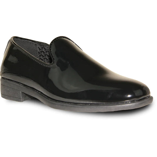 VANGELO Boy VALLO-3KID Dress Shoe Formal Tuxedo for Prom & Wedding Black Patent