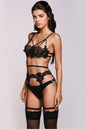 Lace and Embroidered Lingerie Bra Set