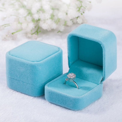 Square Velvet Wedding Ring Boxes - More Colors Available