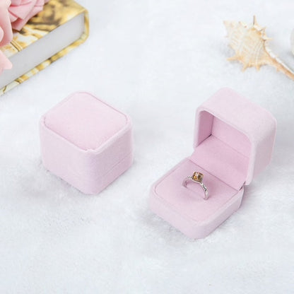 Square Velvet Wedding Ring Boxes - More Colors Available