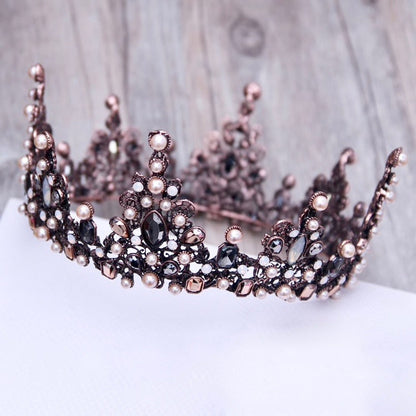 "Eliette" - Baroque Pearl Bridal Crown Tiara