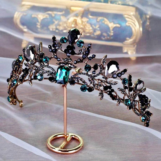 Arwen - Victorian Gothic Green Bridal Tiara