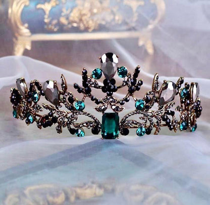 Arwen - Victorian Gothic Green Bridal Tiara