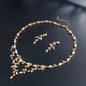 Elona - CZ Vine Bridal Jewelry Set - Available in Silver, Rose Gold and Yellow Gold