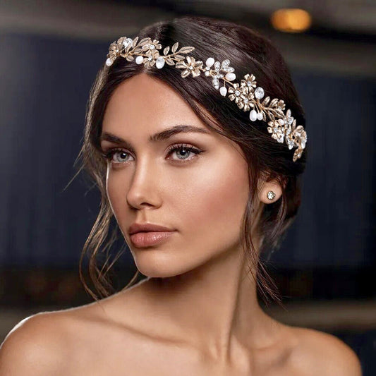 Avalon - Vintage Pearl and Rhinestone Bridal Headband