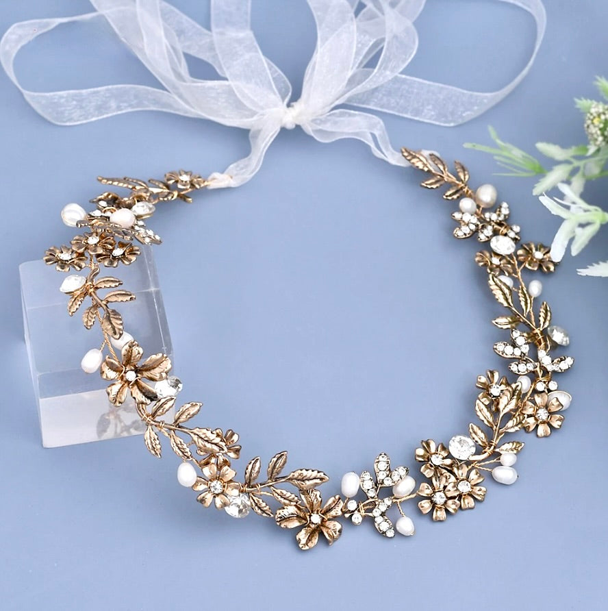 Avalon - Vintage Pearl and Rhinestone Bridal Belt