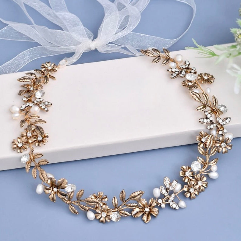 Avalon - Vintage Pearl and Rhinestone Bridal Belt