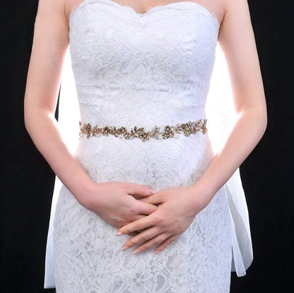 Avalon - Vintage Pearl and Rhinestone Bridal Belt