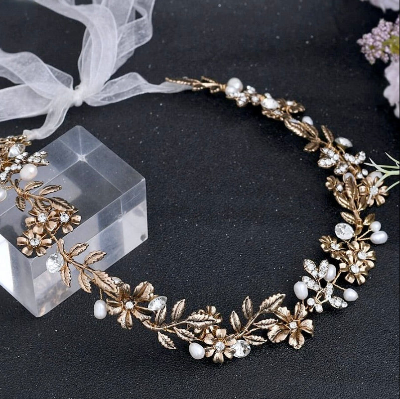 Avalon - Vintage Pearl and Rhinestone Bridal Belt