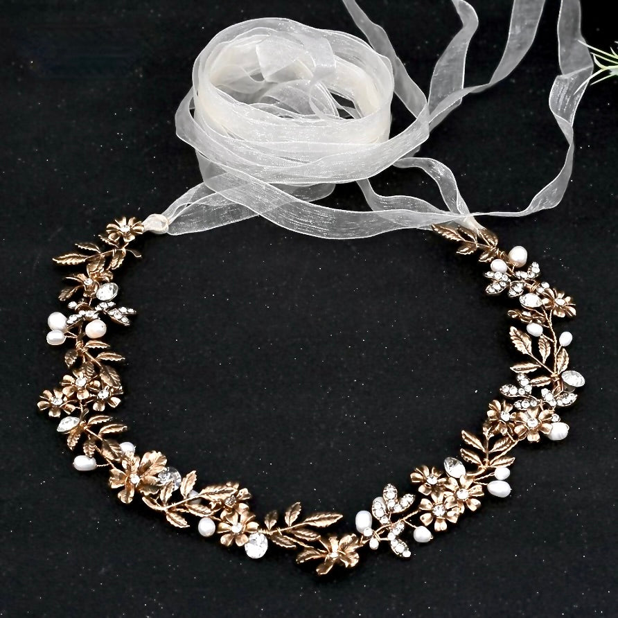 Avalon - Vintage Pearl and Rhinestone Bridal Belt
