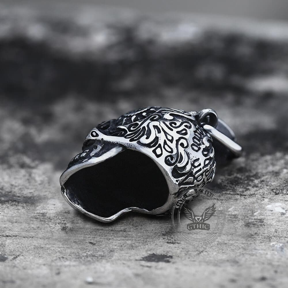 Vintage Cross Sugar Skull Pendant