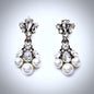 "Avignon" - Vintage Pearl and Rhinestone Bridal Earrings