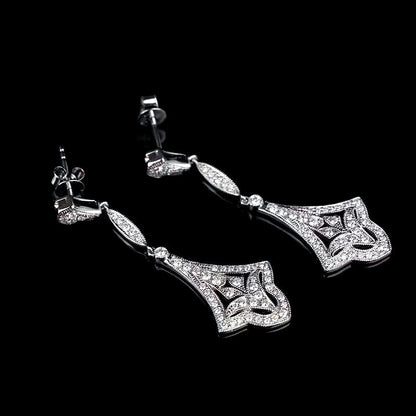 "Manon" - VIntage Style CZ Bridal Earrings
