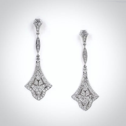 "Manon" - VIntage Style CZ Bridal Earrings