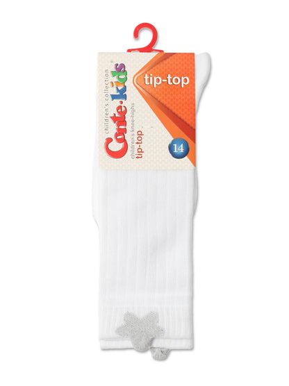 Conte-Kids Cotton Knee-Highs Tip-Top 047 - Shimmering Picot