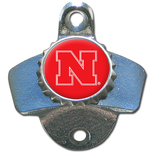 Nebraska Cornhuskers Wall Bottle Opener - Logo