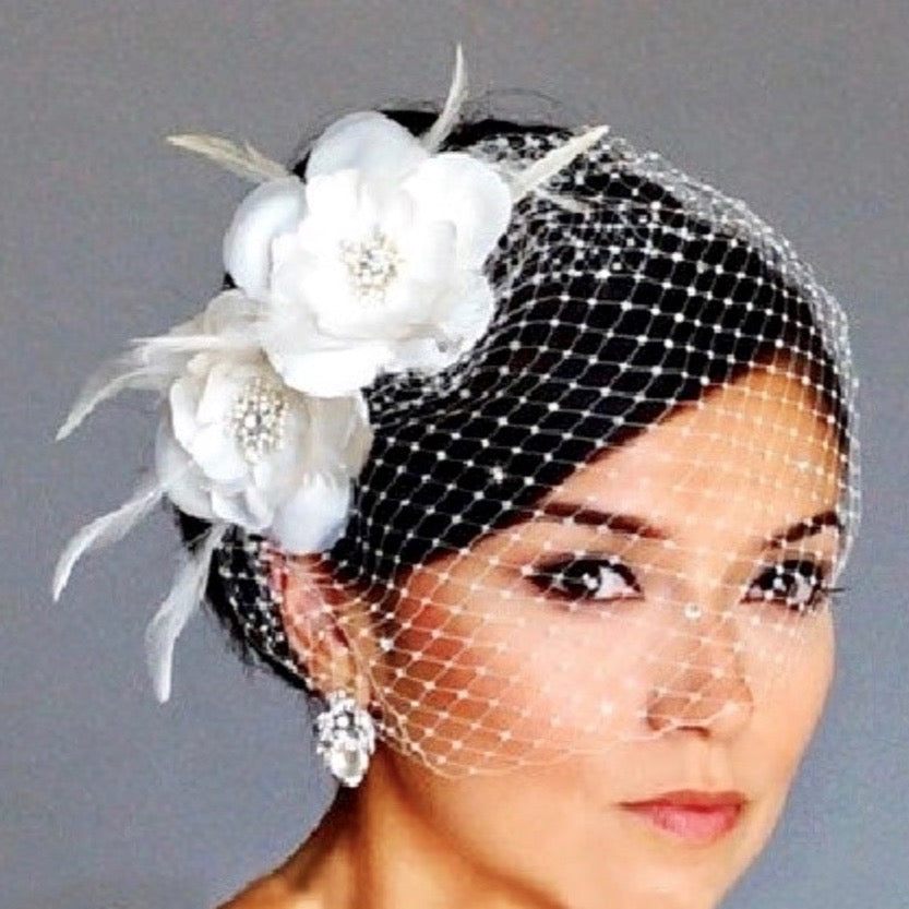 Paulette - Bridal Birdcage Veil