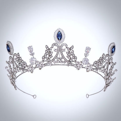 "Mara" - Blue Cubic Zirconia Bridal Tiara