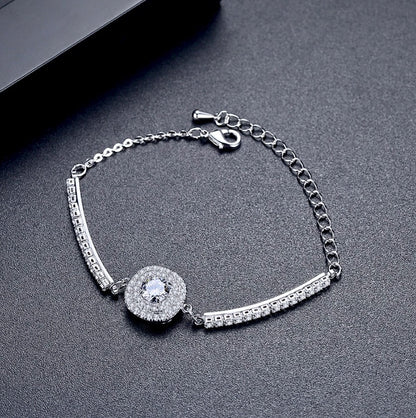 "Margot" - Silver Cubic Zirconia Bridal Three-Piece Jewelry Set