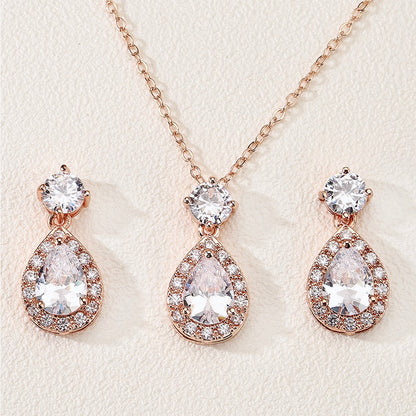 Juliana - Cubic Zirconia Bridal Jewelry Set - Available in Silver, Rose Gold and Yellow Gold