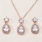 Juliana - Cubic Zirconia Bridal Jewelry Set - Available in Silver, Rose Gold and Yellow Gold
